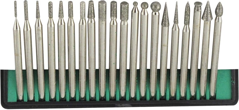 SE Diamond Burr Set (20 PC.) - DT220R for Precision Cutting and Engraving - Image 1